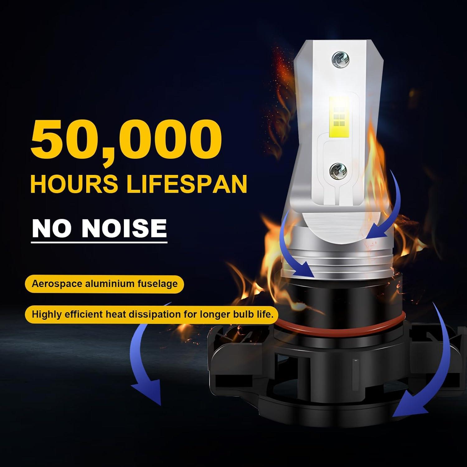 Bombillas LED Antiniebla PSX24W 2504 LEDYOTRY 4000LM 6000K