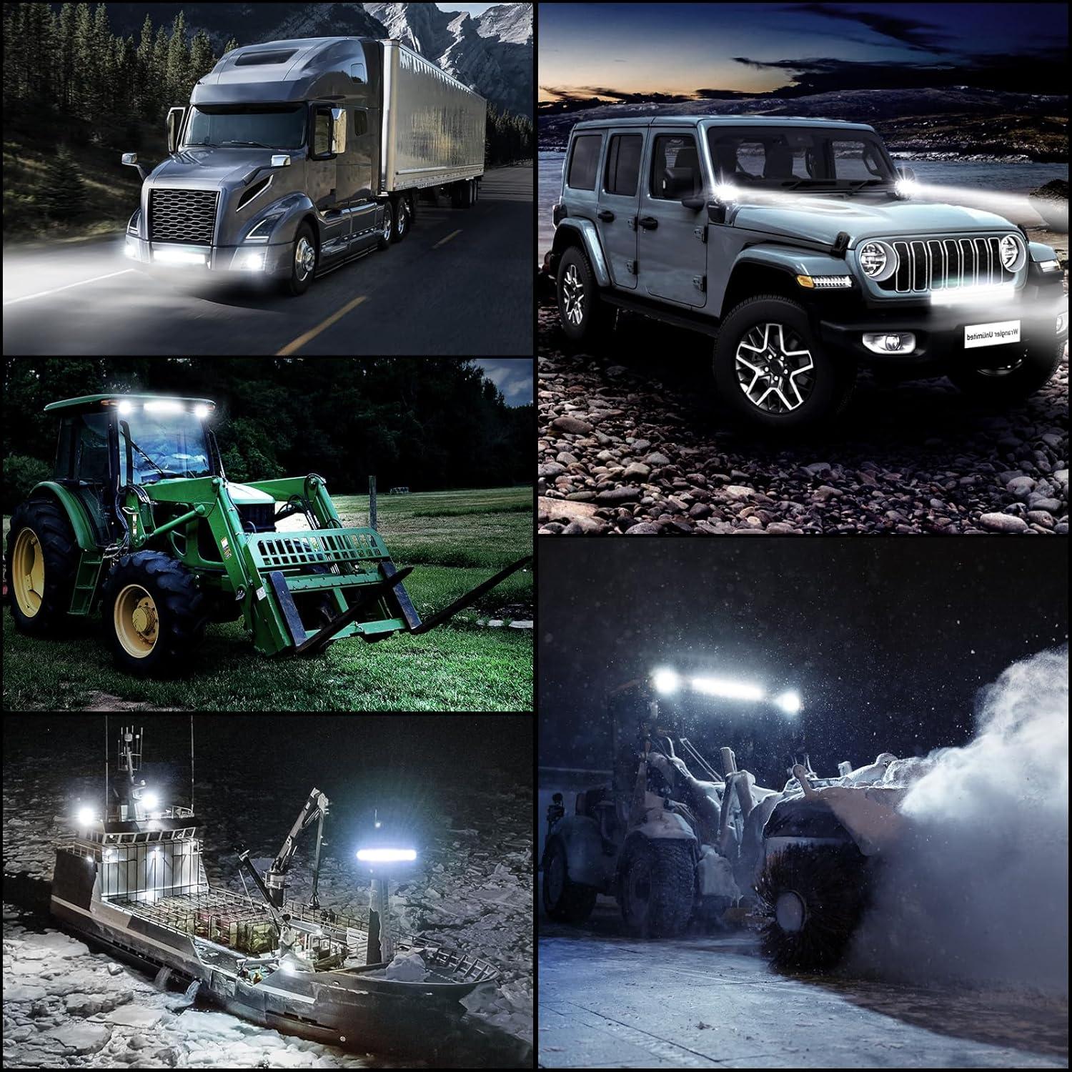 Barra de Luz LED NAOEVO 30cm 420W 42000LM con Cableado