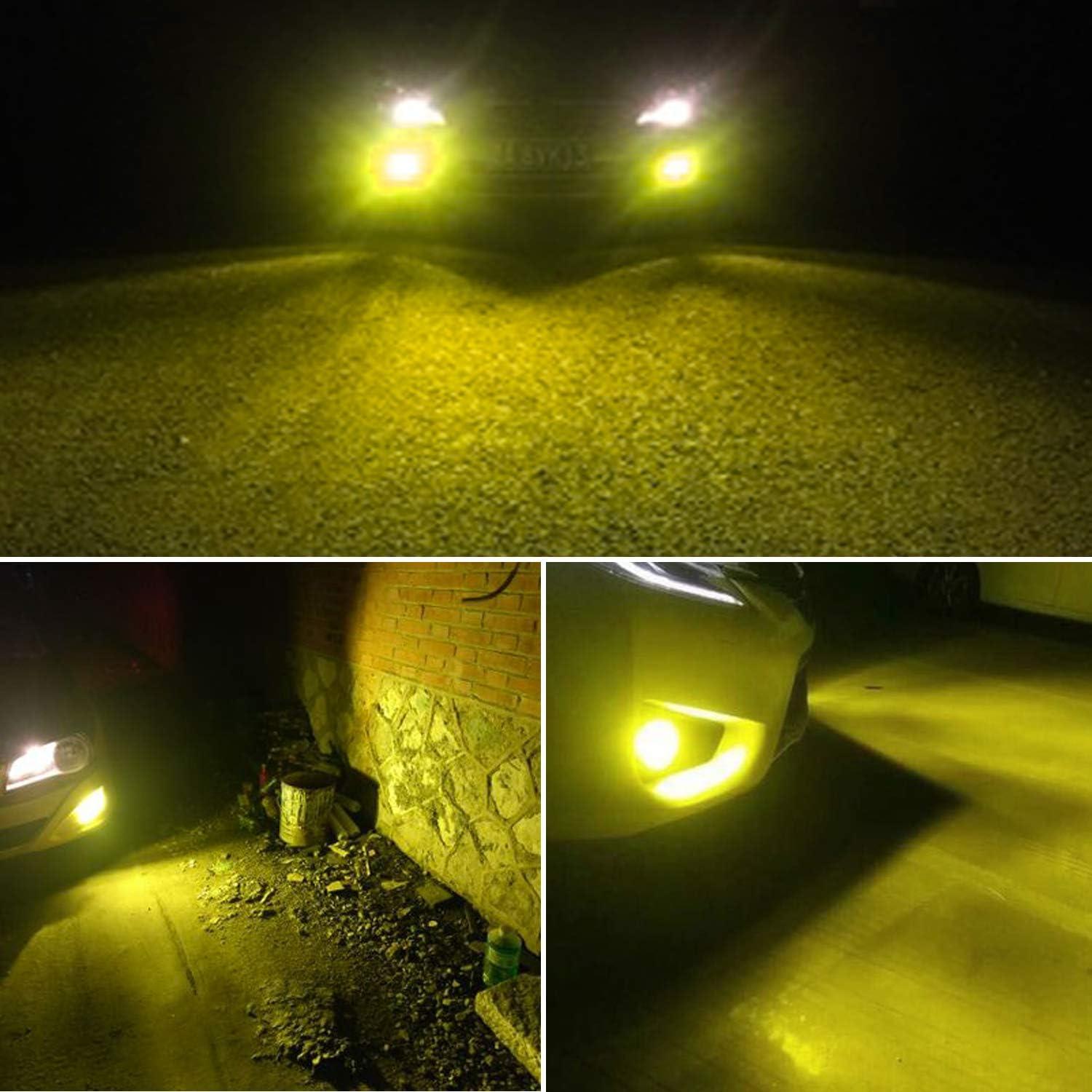 Bombillas LED de Niebla PHINLION H11 H8 H16 3000 Lúmenes Amarillo