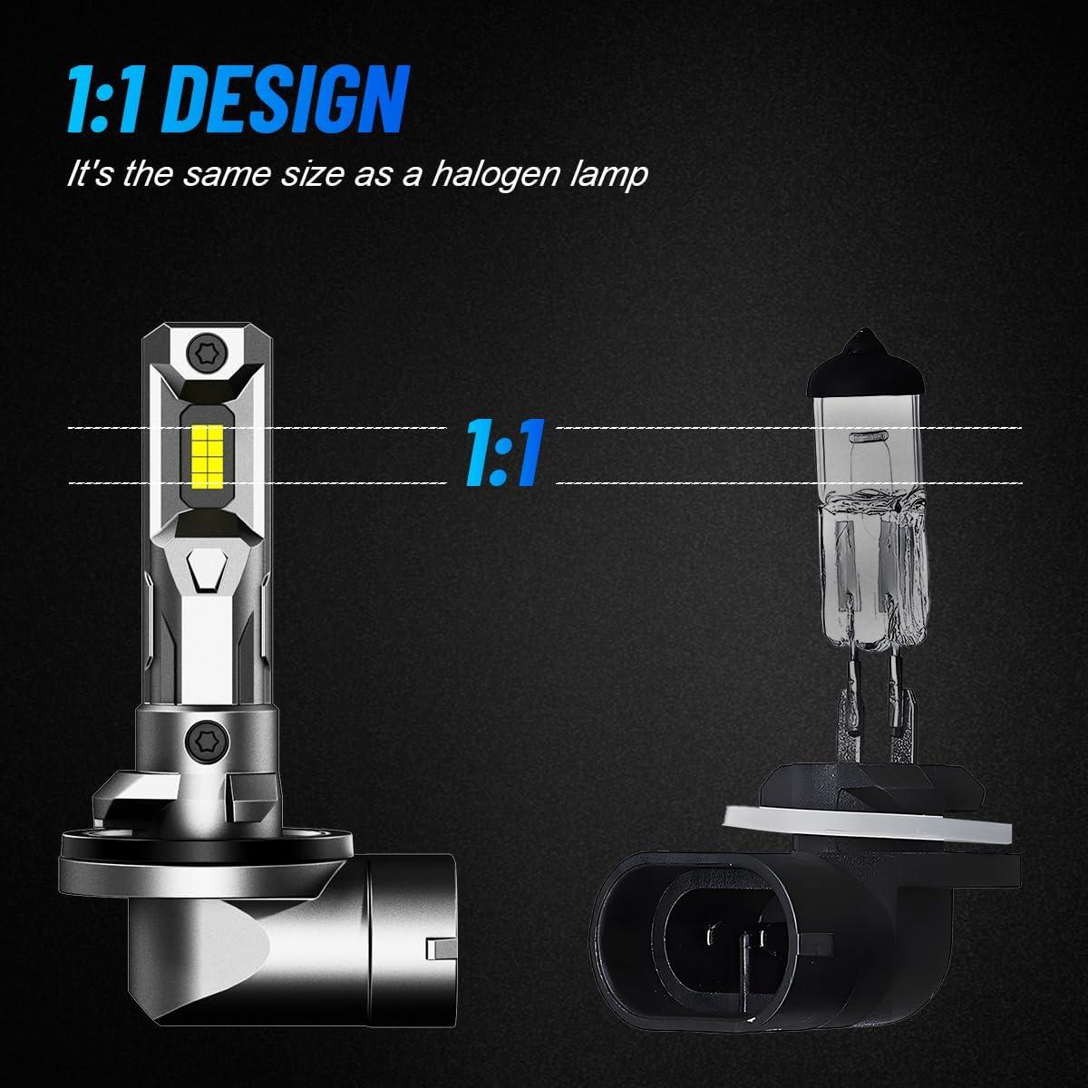 Bombillas de Niebla LED NOVSIGHT 881 - 16000LM, IP68, Paquete de 2