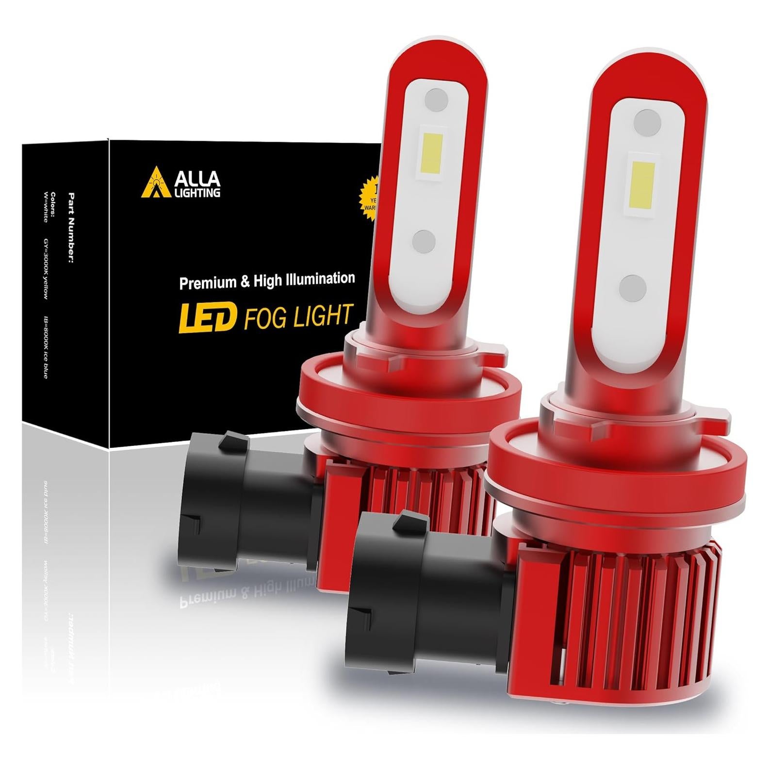 Luces de Niebla LED Alla Lighting H8 H11 5200 Lúmenes 6000K