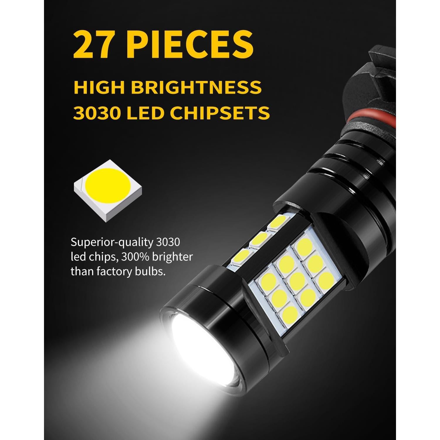 Bombillas LED Antiniebla H10 9145 6000K MEALAM - Paquete de 2