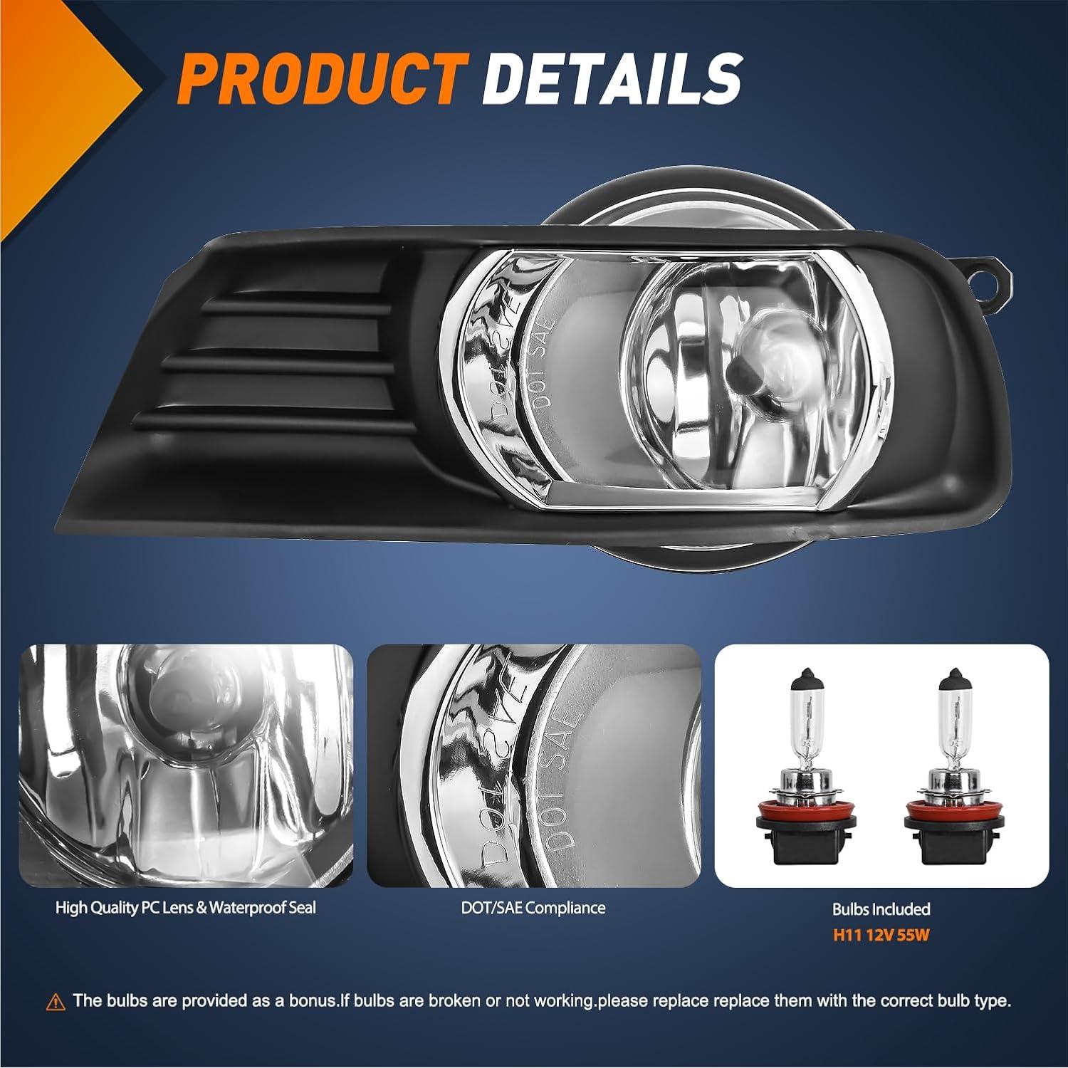 Luces Antiniebla Nilight para Toyota Camry 2007-2009 H11 55W