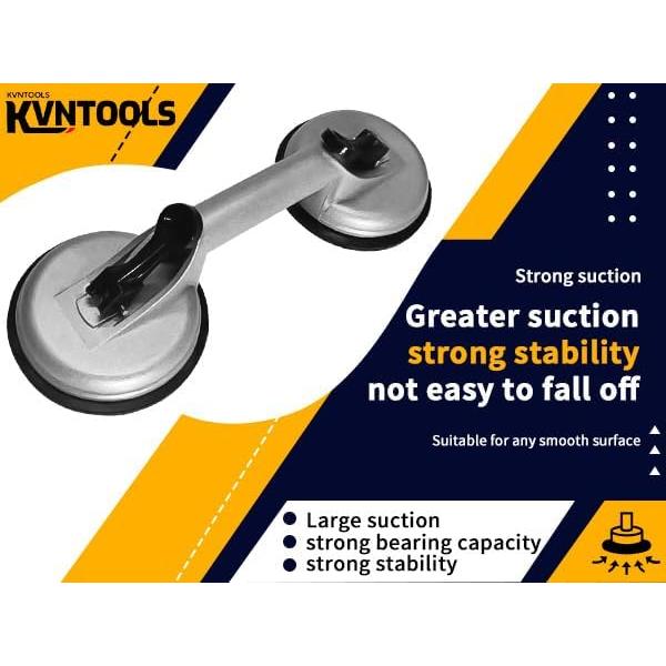 Ventosas KVNTOOLS para Vidrio 100 kg con Mango de Aluminio