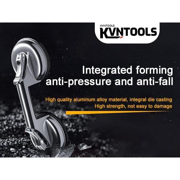 Ventosas KVNTOOLS para Vidrio 100 kg con Mango de Aluminio