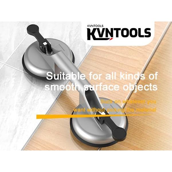 Ventosas KVNTOOLS para Vidrio 100 kg con Mango de Aluminio