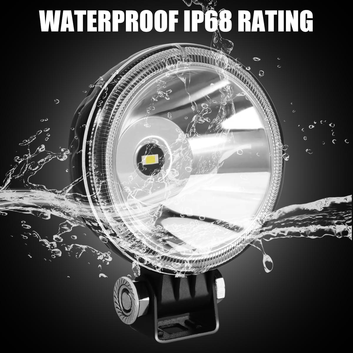 Luz Pod LED Redonda 12V BEAMCORN 30W 3 Pulgadas 2-Pack