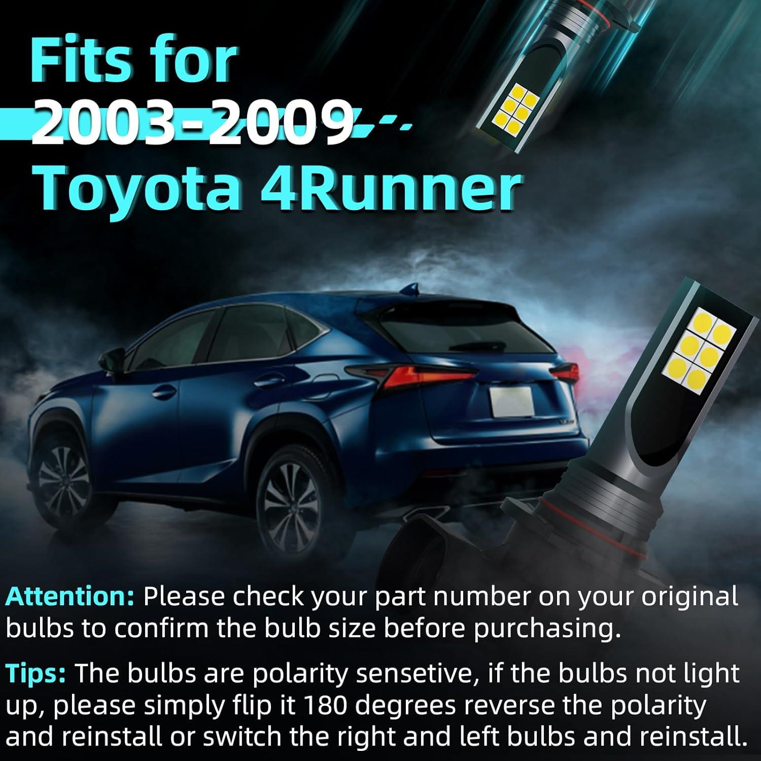 Bombillas de luz de niebla XFLHEHD para Toyota 4Runner 2003-2009