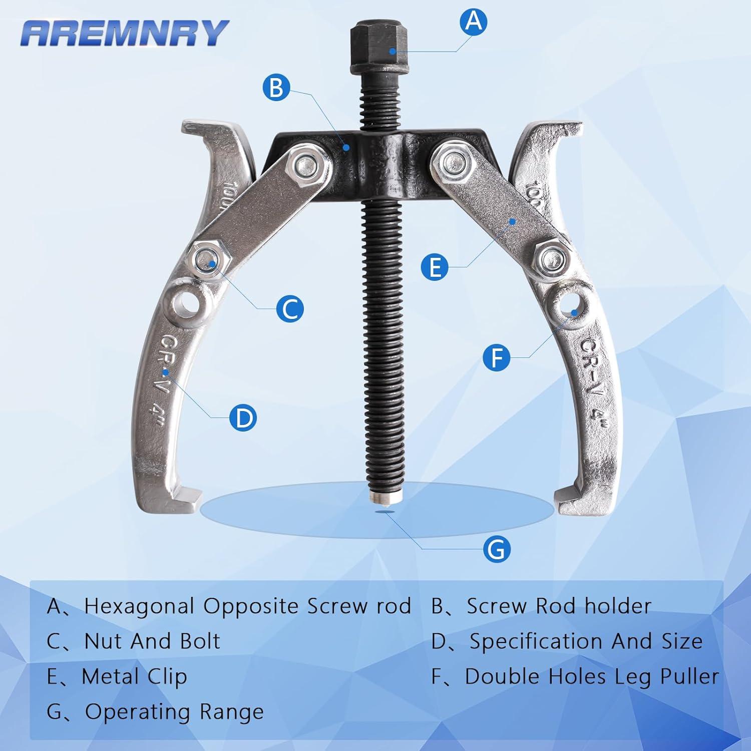 Juego de Extractores de Engranajes Aremnry 3-8" 2/3 Mandíbulas