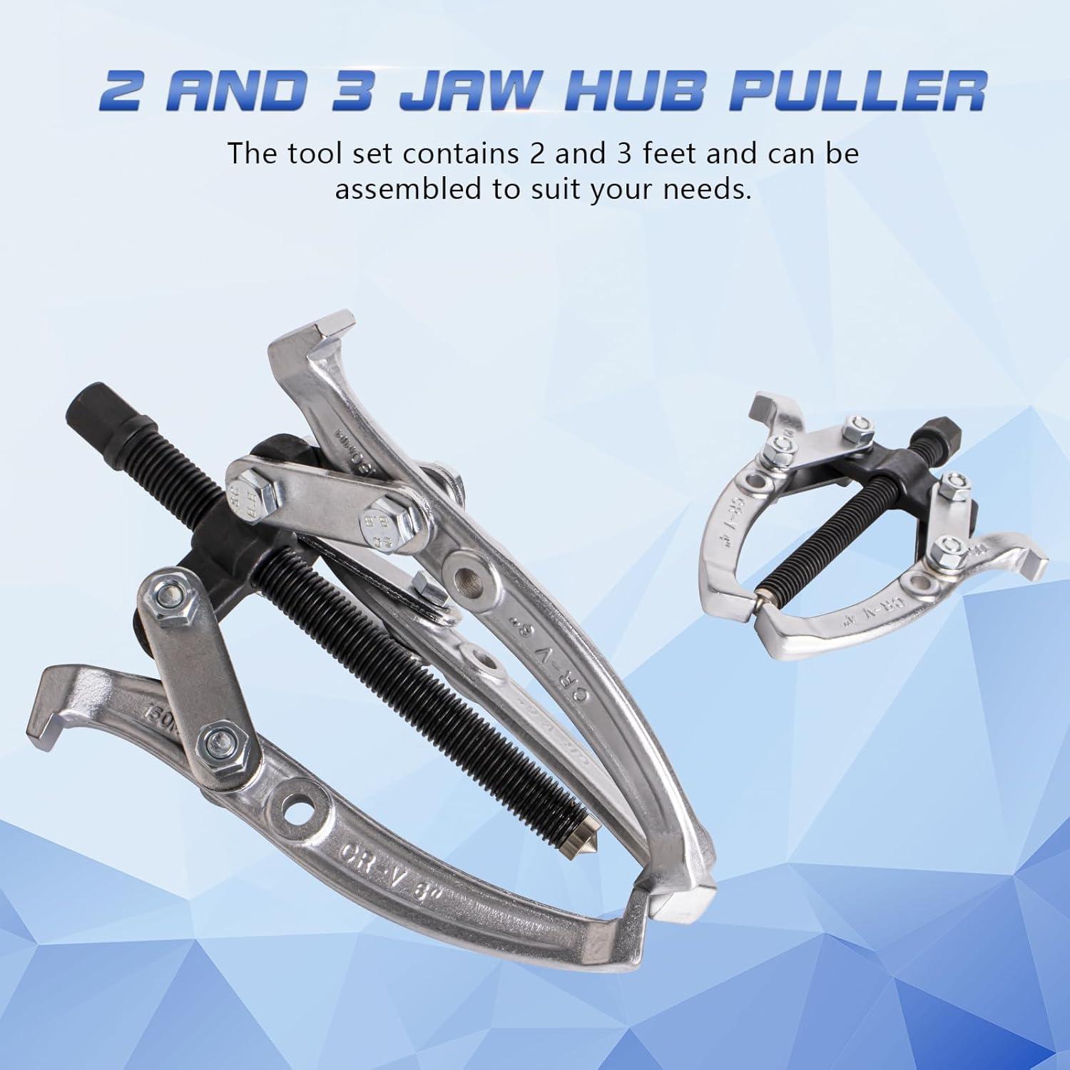 Juego de Extractores de Engranajes Aremnry 3-8" 2/3 Mandíbulas