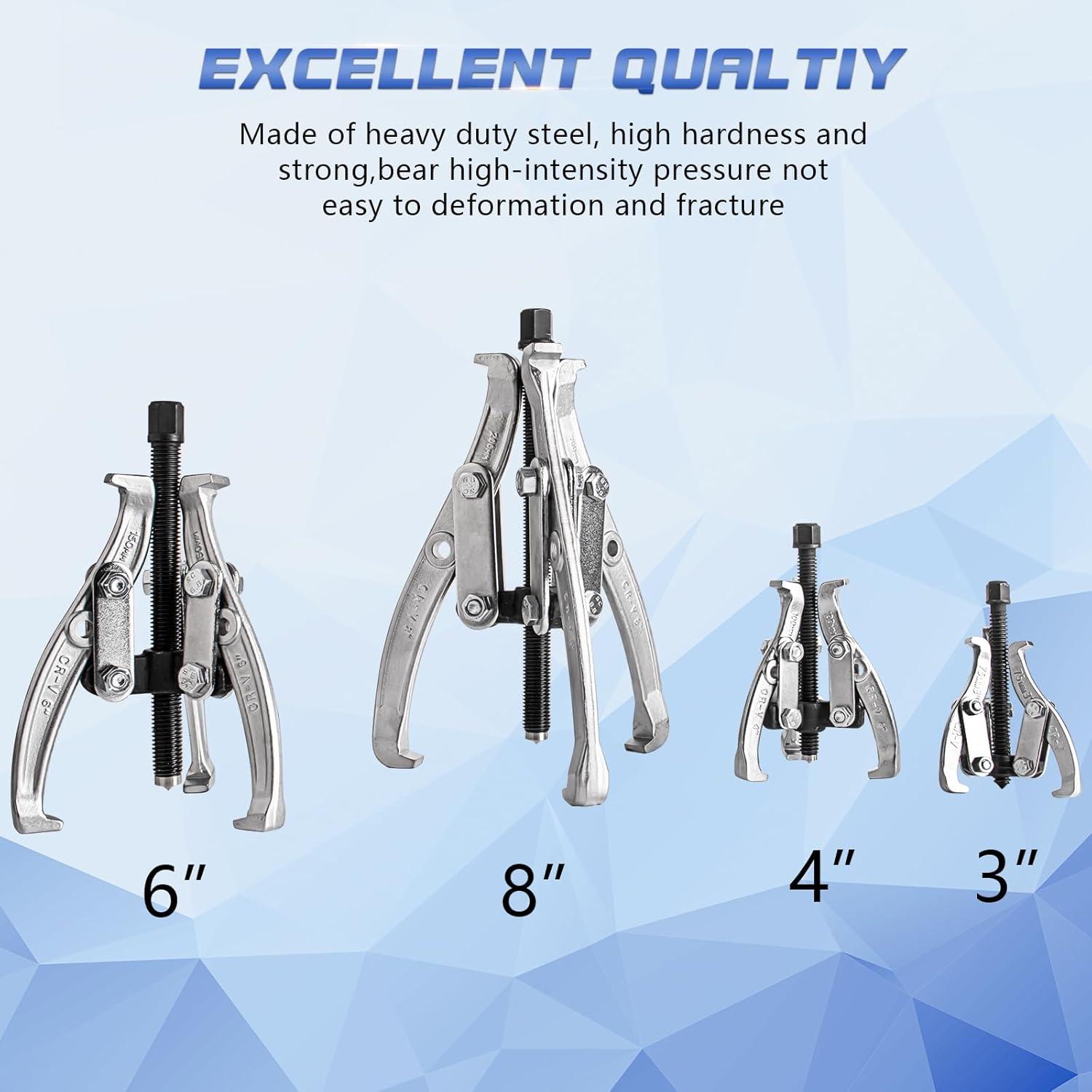 Juego de Extractores de Engranajes Aremnry 3-8" 2/3 Mandíbulas