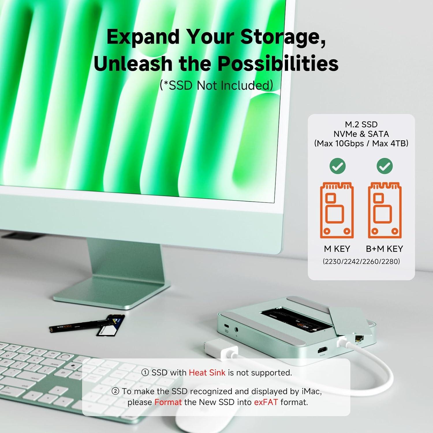 Hub USB-C Minisopuru iExpandMate DS802PRO para iMac 24" 4TB