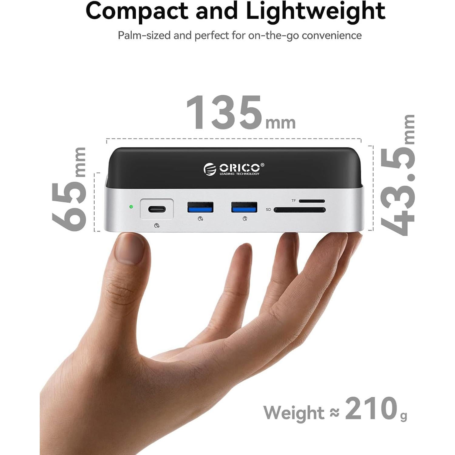 ORICO MiniDock M4 Hub 9-en-1 con SSD 1TB para Mac mini