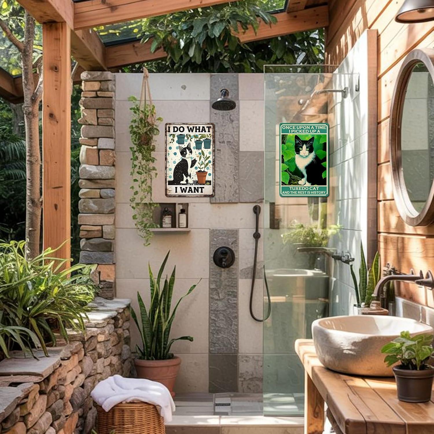 Cartel Decorativo Gato Tuxedo Ubewair 20x30 cm Ecológico