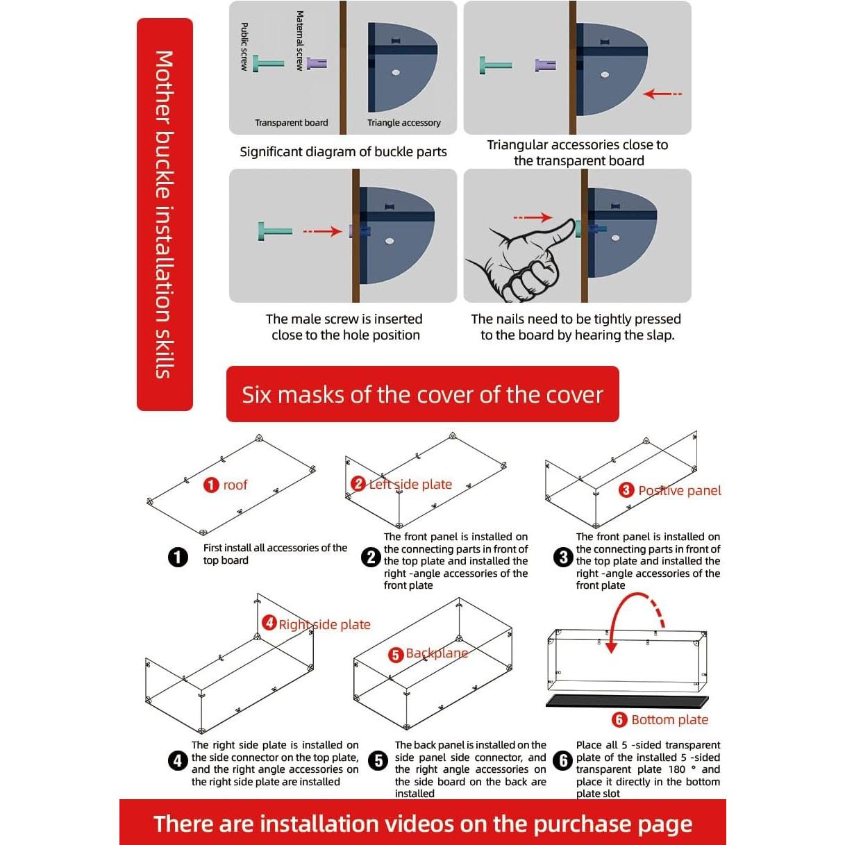 Caja de exhibición acrílica Scoparius 30.48x30.48x40.64 cm