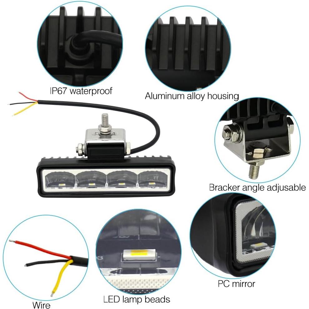 Luces de Niebla LED STDYSUN 30W Doble Color 15.24cm