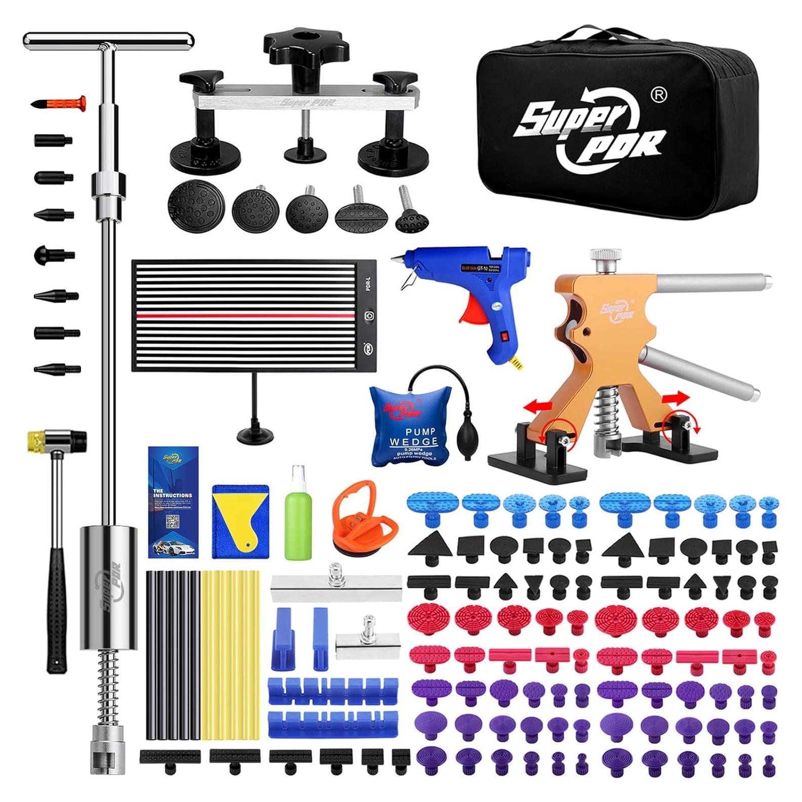 Kit de Reparación de Abolladuras Super PDR 148PCS con Luz LED