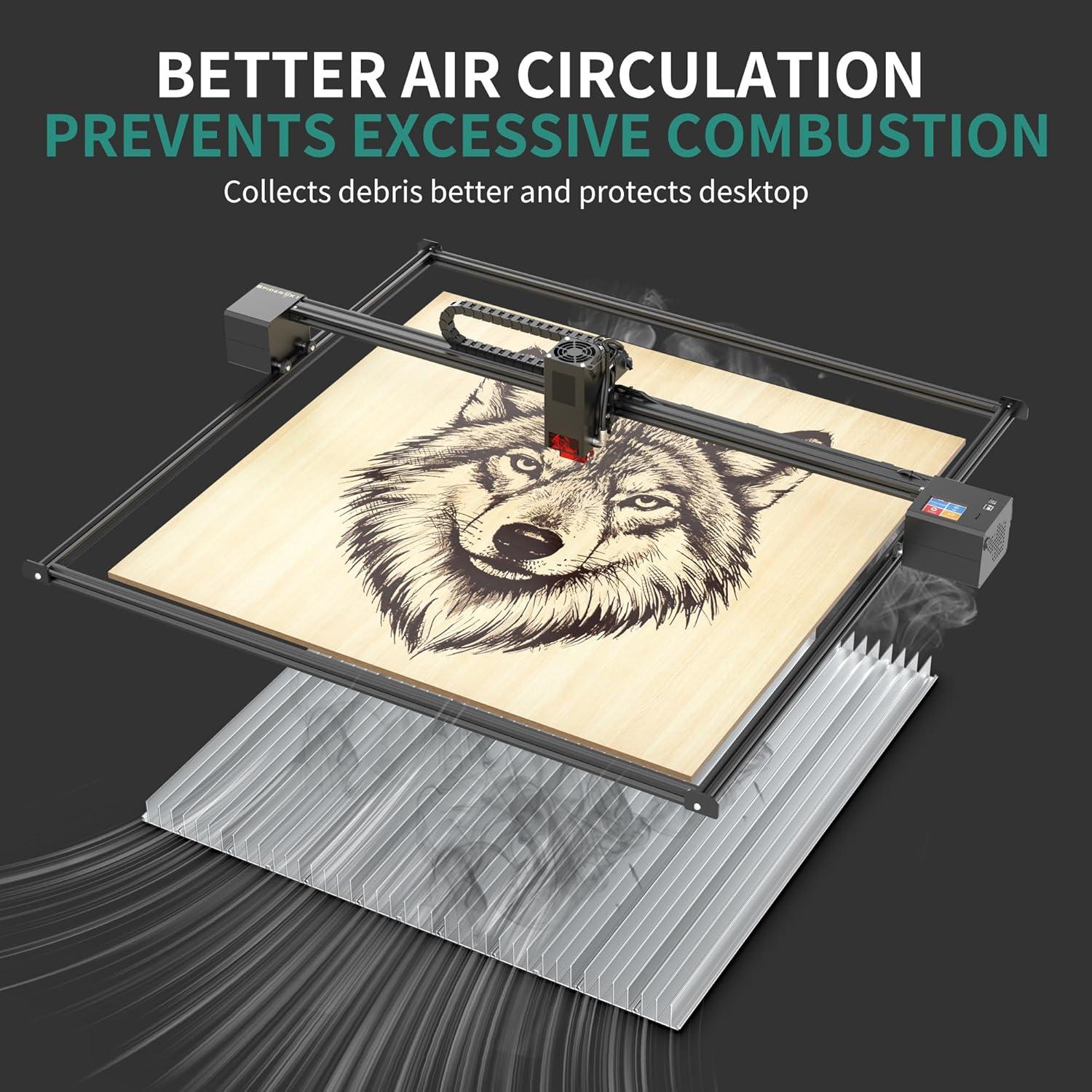 Mesa de trabajo de panal Puikos 40 x 40 cm para láser