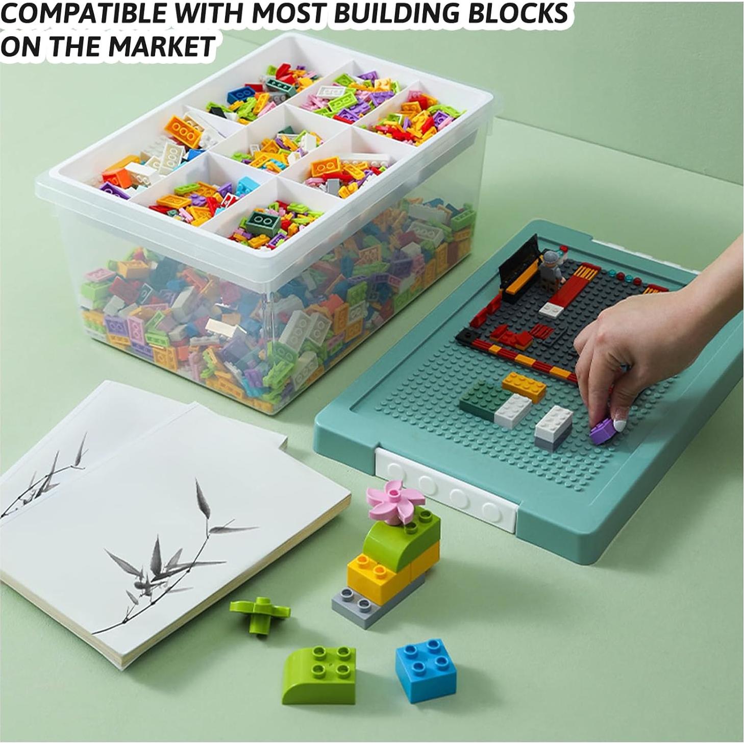 Caja de Almacenamiento de Plástico Loobuu Verde 36.5x24.5cm