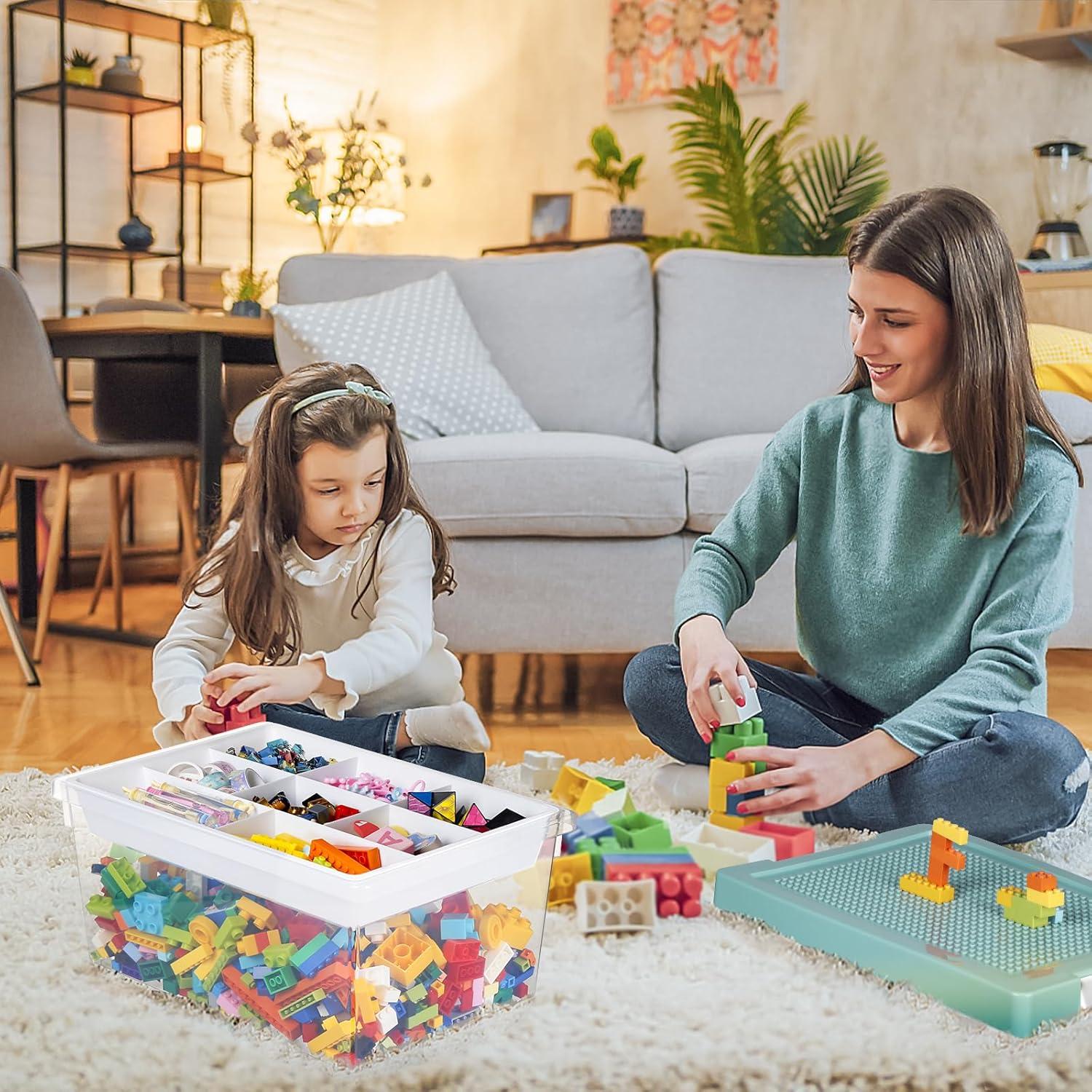 Caja de Almacenamiento de Plástico Loobuu Verde 36.5x24.5cm