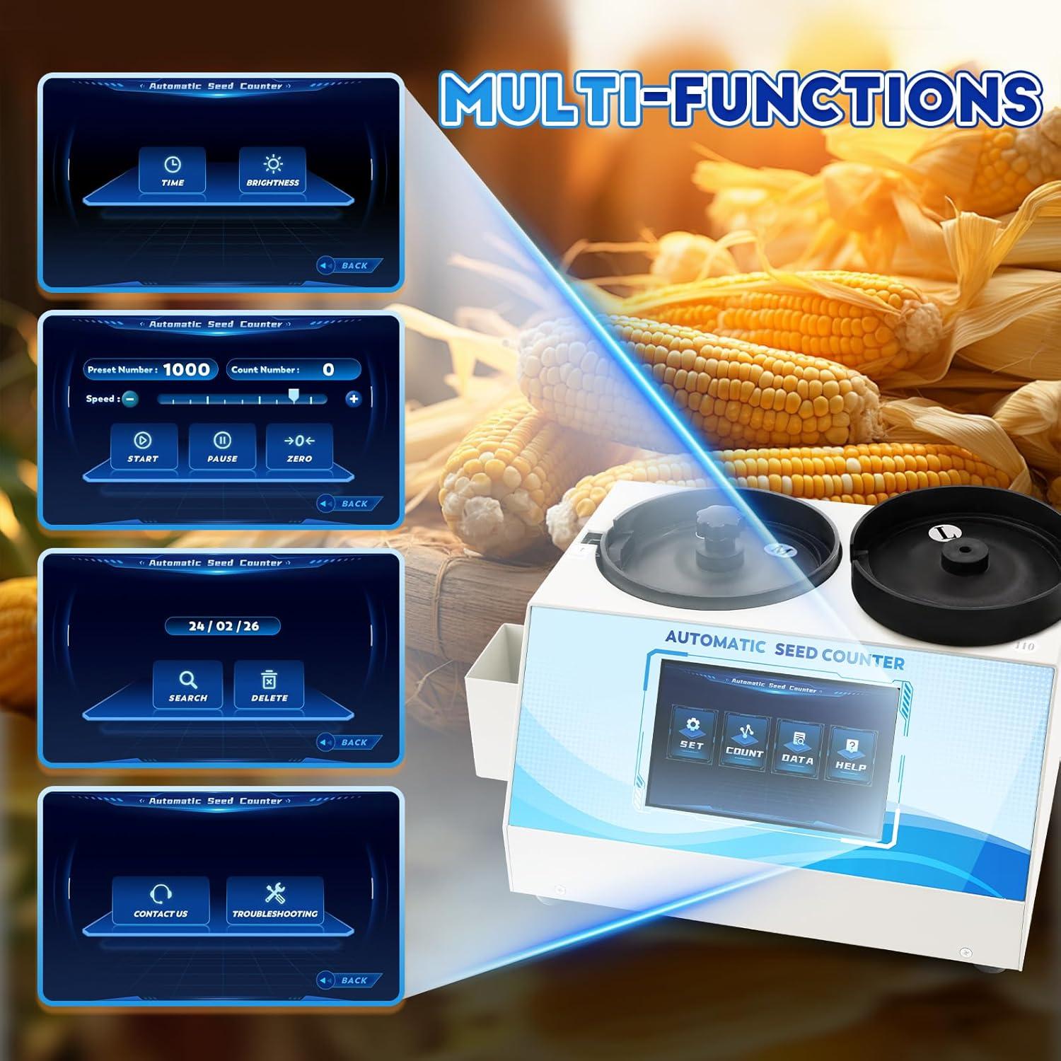 Máquina Contadora de Semillas CGOLDENWALL 6.58 kg Táctil 3 Placas