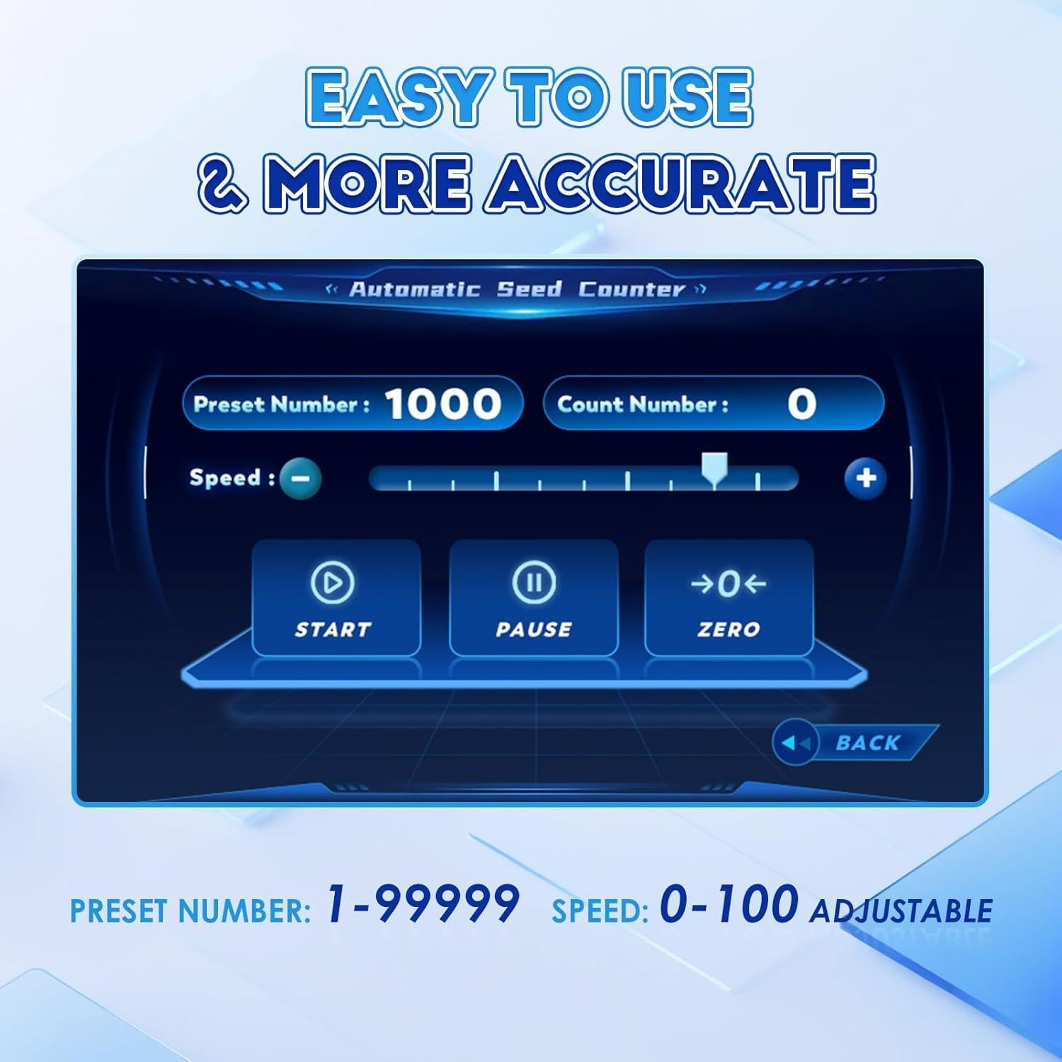 Máquina Contadora de Semillas CGOLDENWALL 6.58 kg Táctil 3 Placas