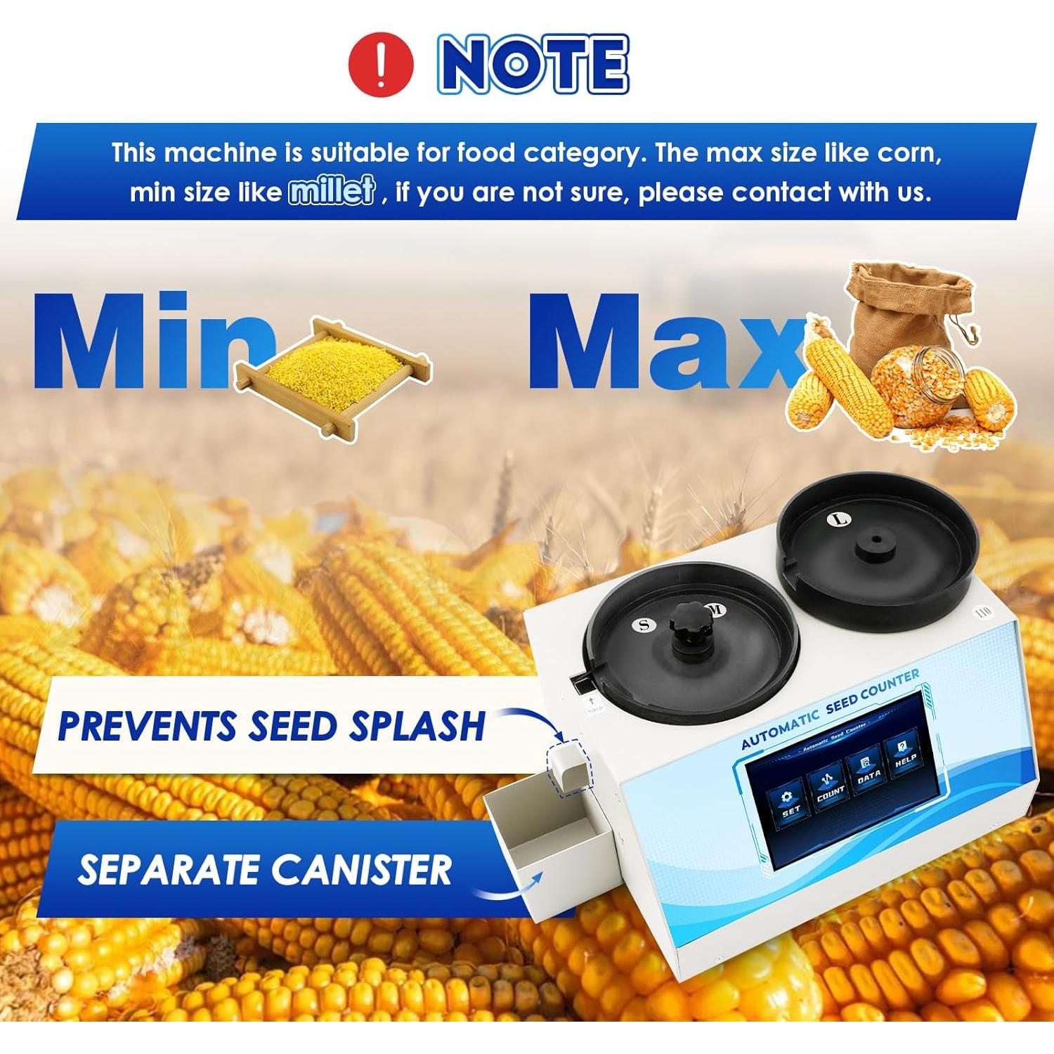 Máquina Contadora de Semillas CGOLDENWALL 6.58 kg Táctil 3 Placas