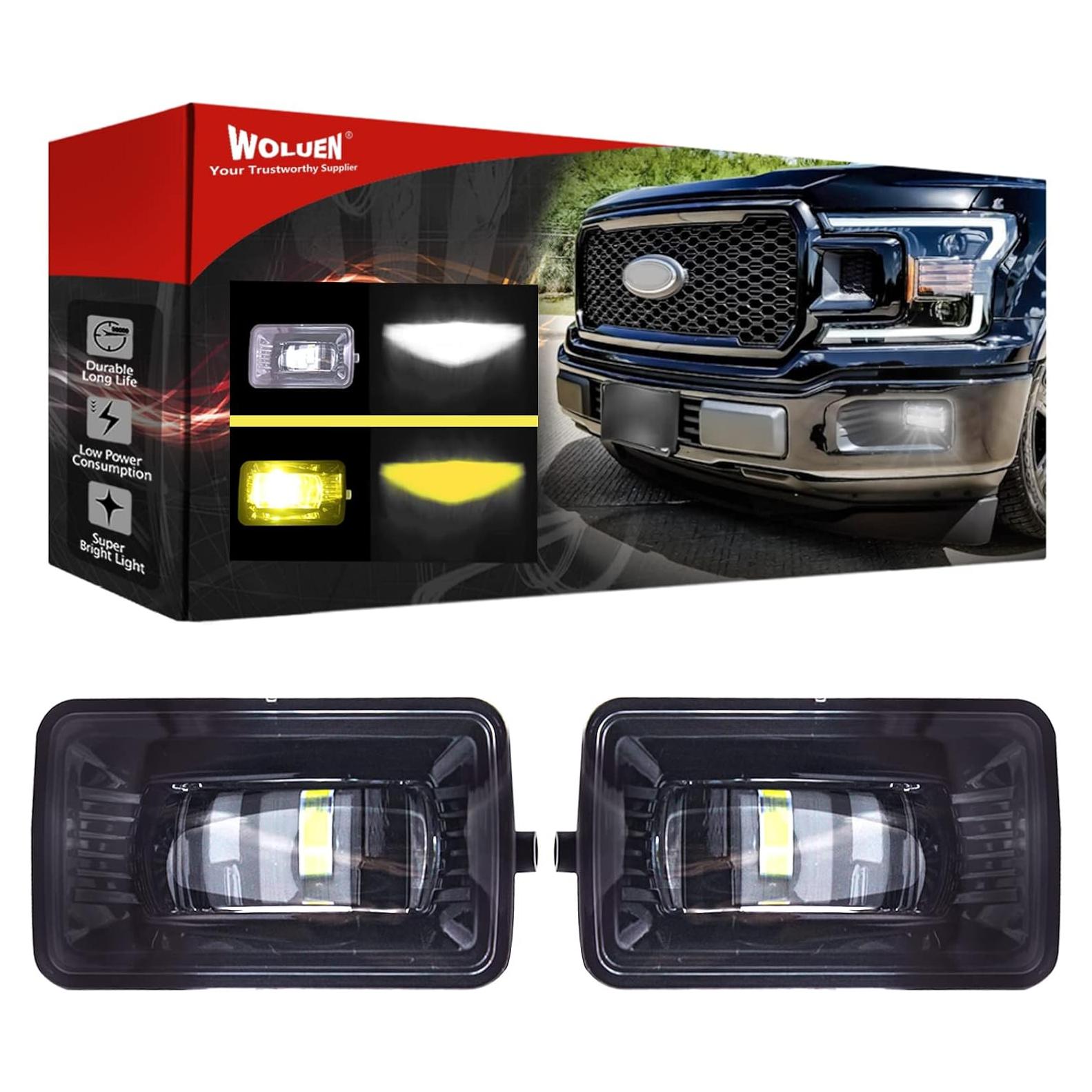 Luces de Niebla LED WOLUEN Doble Color para Ford F-150 2015-2020