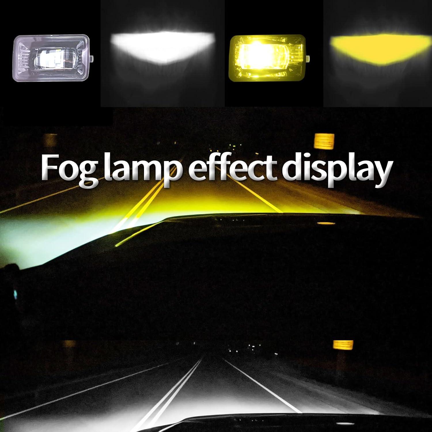 Luces de Niebla LED WOLUEN Doble Color para Ford F-150 2015-2020