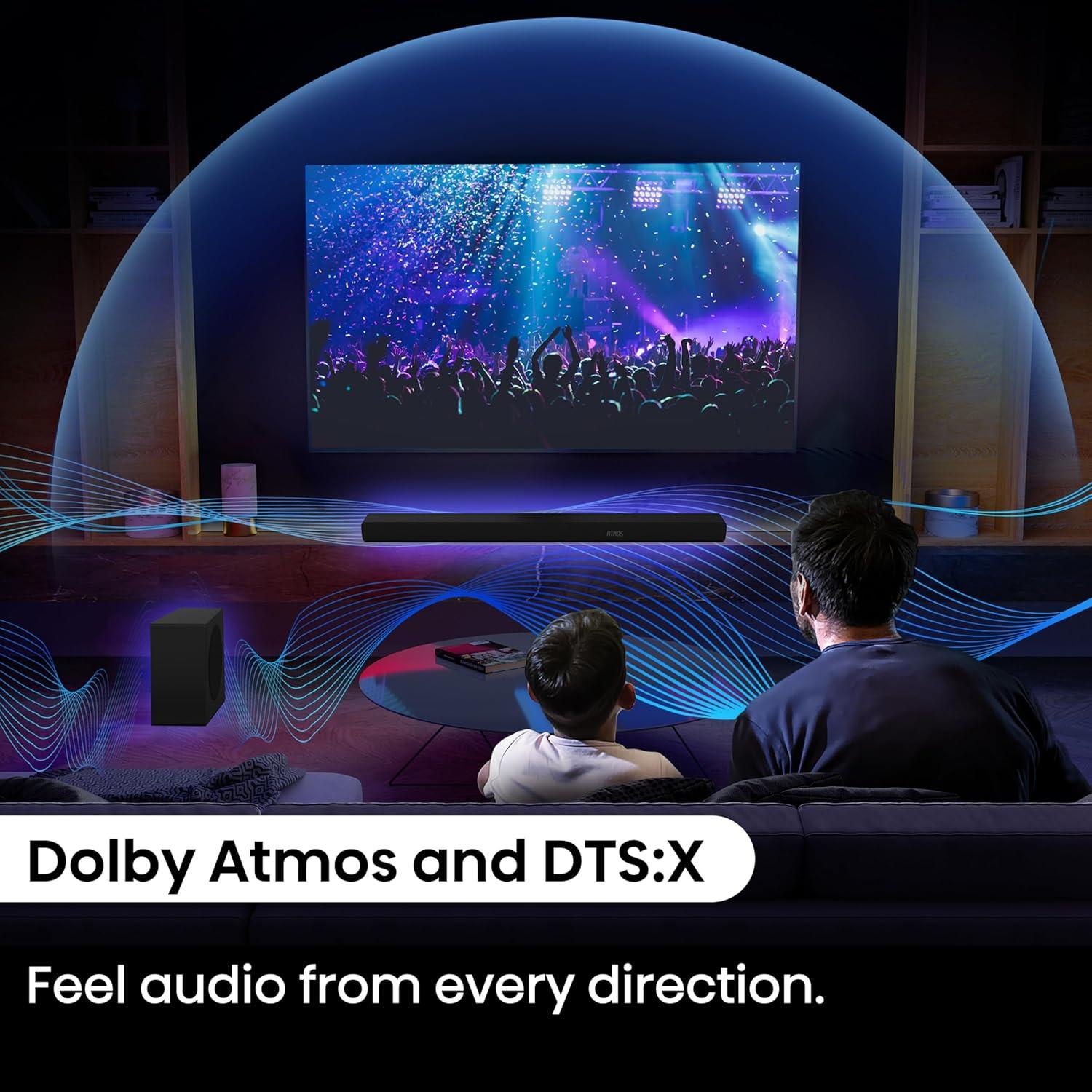 Barra de Sonido Hisense AX3100Q 3.1Ch con Subwoofer Inalámbrico