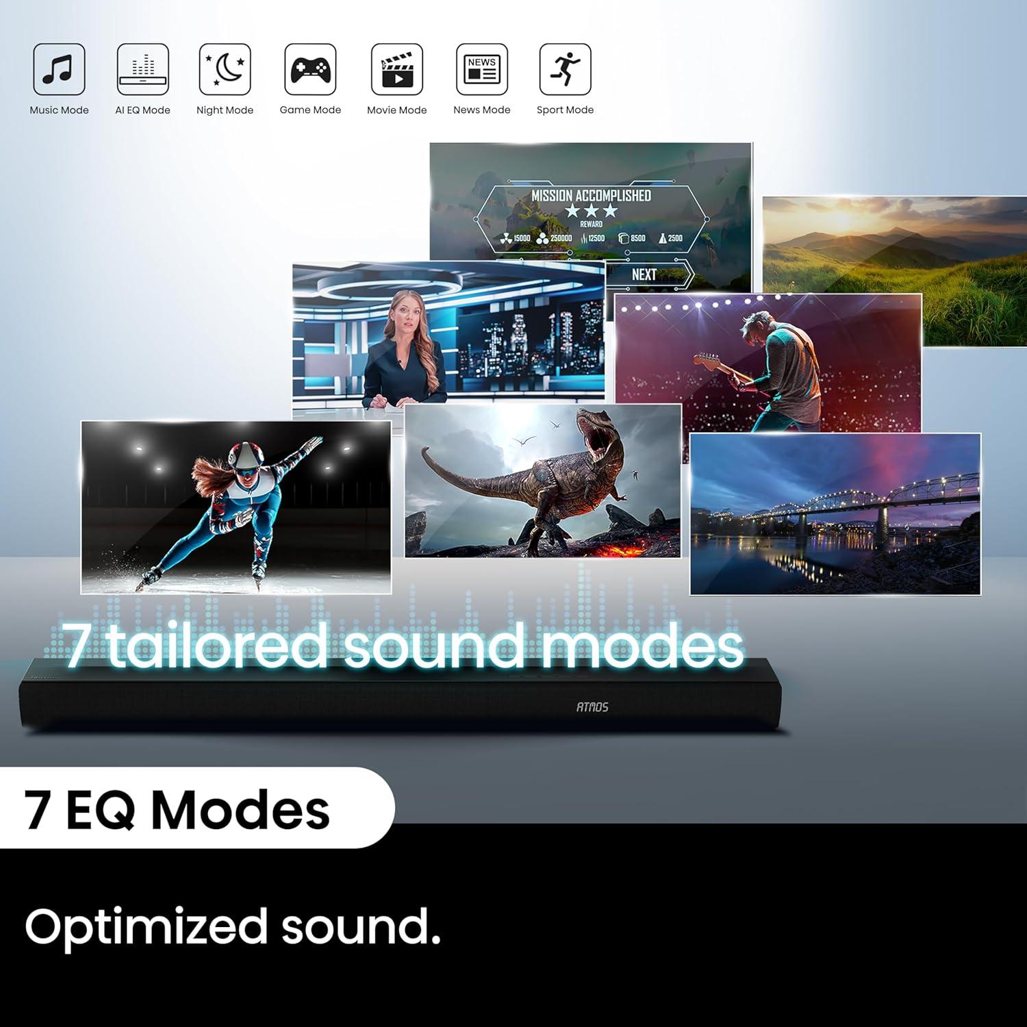 Barra de Sonido Hisense AX3100Q 3.1Ch con Subwoofer Inalámbrico