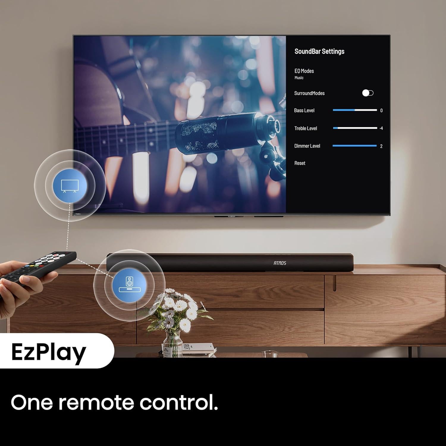 Barra de Sonido Hisense AX3100Q 3.1Ch con Subwoofer Inalámbrico