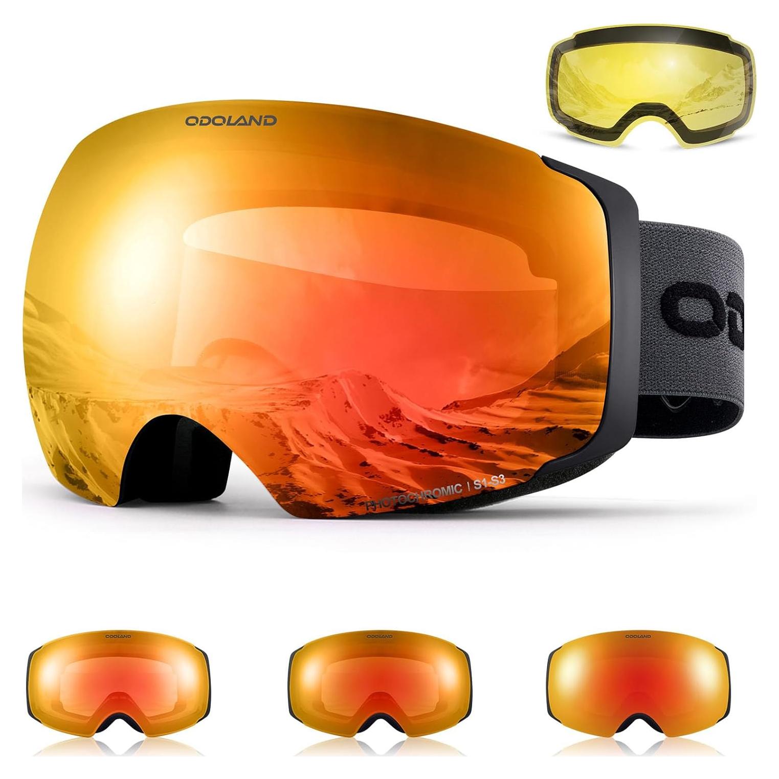 Gafas de Esquí Fotoquímicas Odoland con Lentes Intercambiables