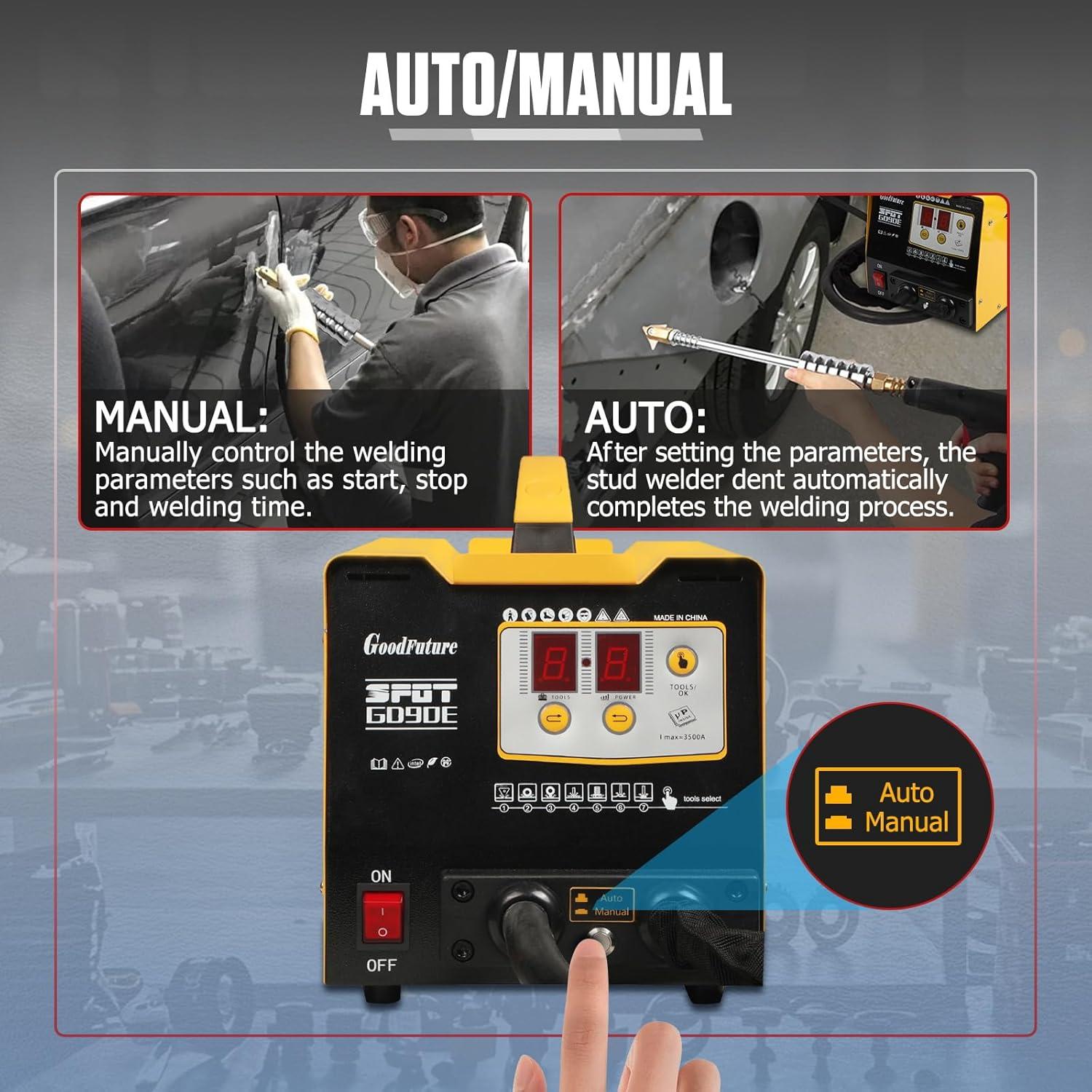 Soldador de Abolladuras MOTOCOCHE 3KW 7 Modos y Kit Completo