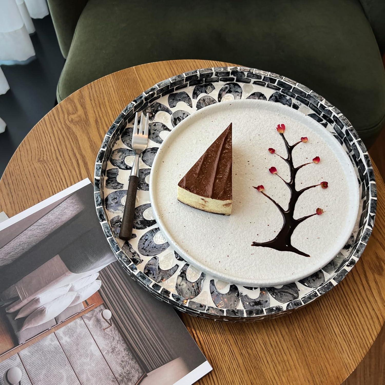 Lazy Susan de Mármol Terrekraft 30.48 cm Luna Azul