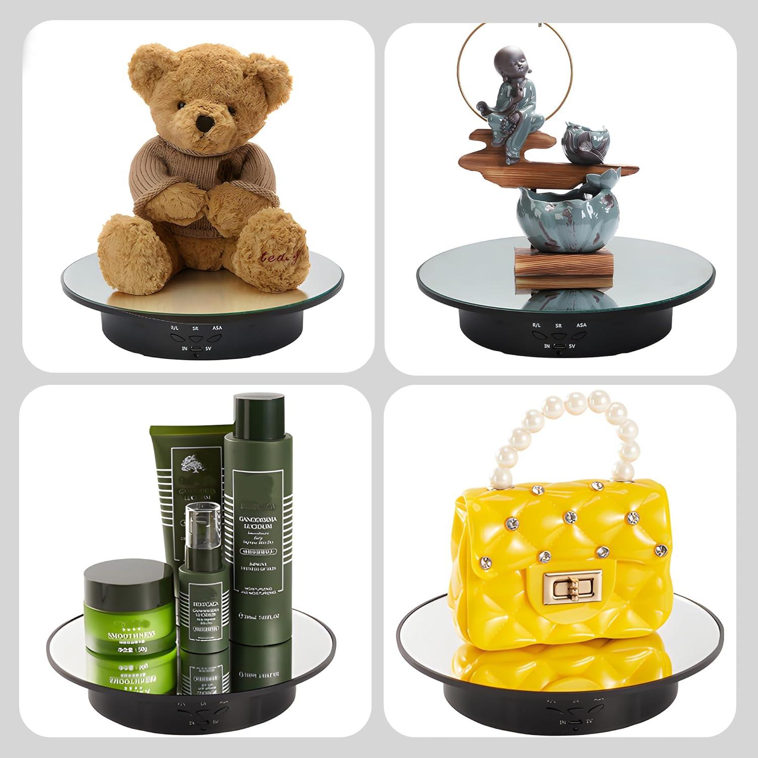 Soporte de Exhibición Rotatorio 20cm Blanco - Carga 8kg