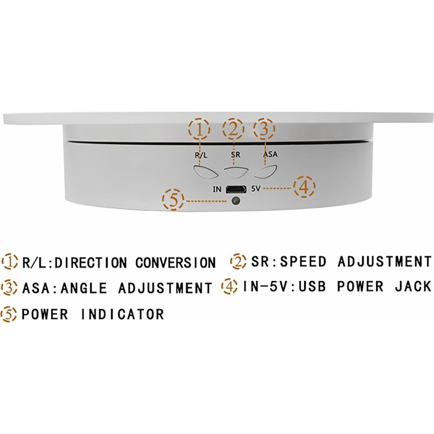 Soporte de Exhibición Rotatorio 20cm Blanco - Carga 8kg