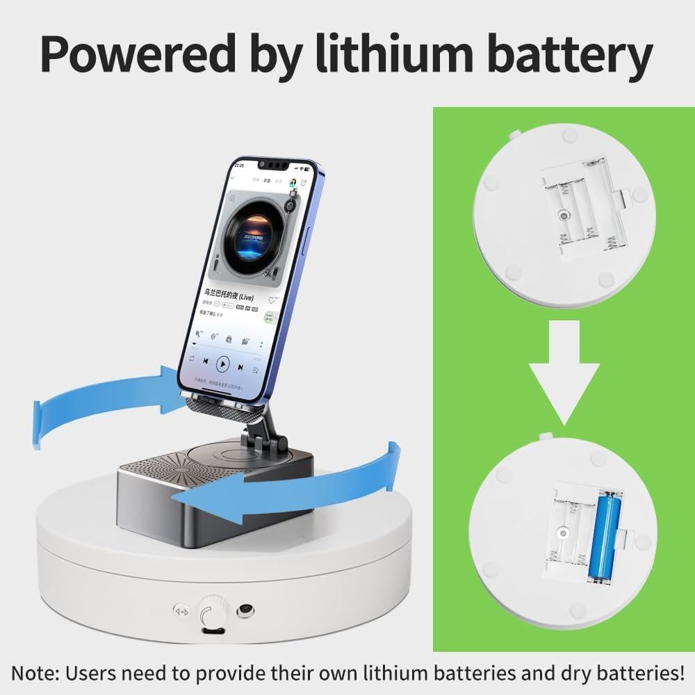 Giradiscos Eléctrico ComXim 15 cm Control Remoto 5 kg