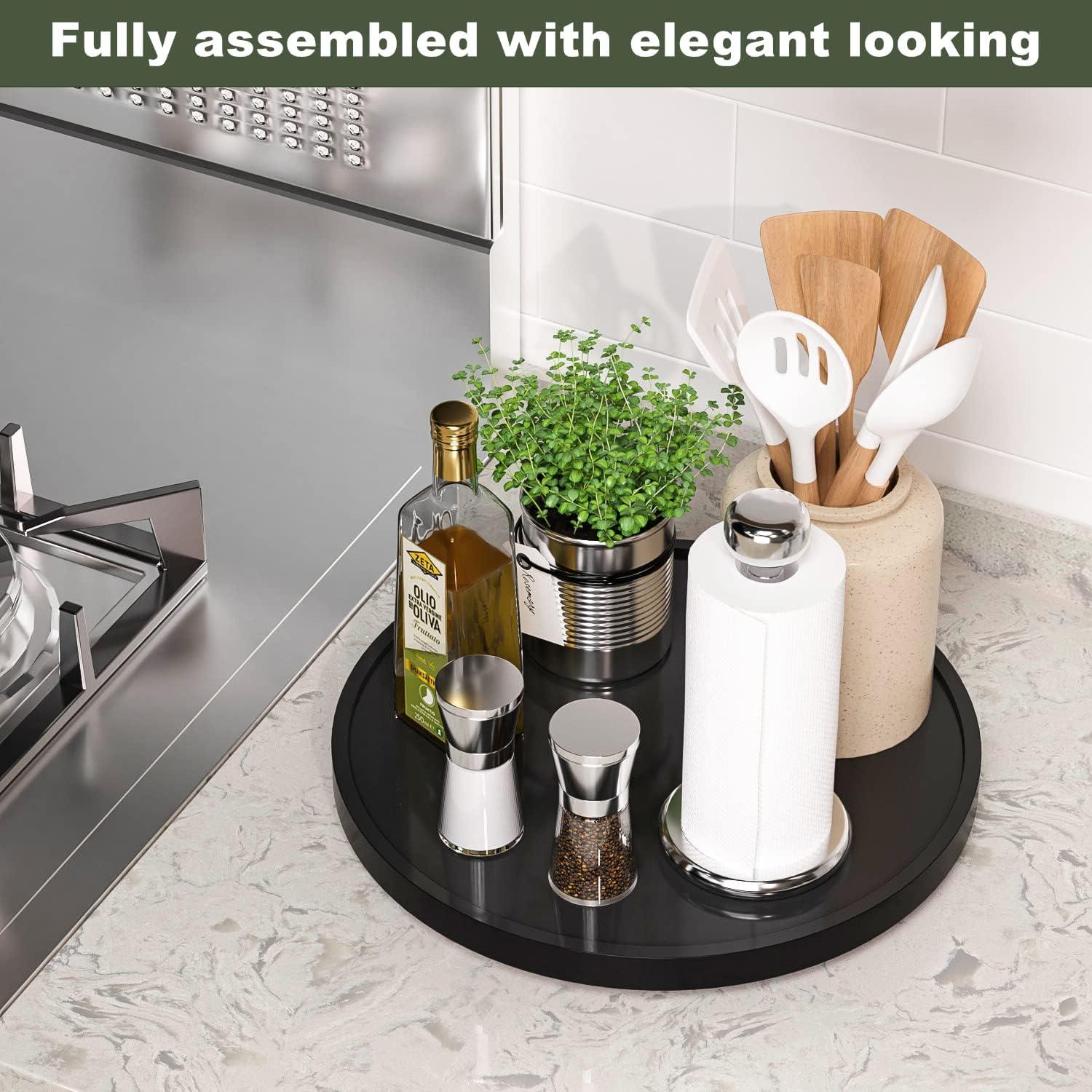 Organizador Lazy Susan VeyFey 33.5 cm Antideslizante Bambú