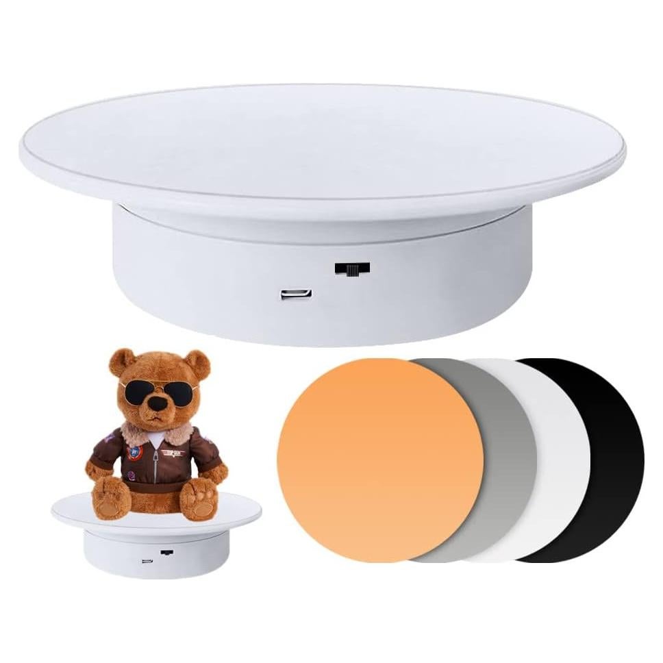 Plato Giratorio Eléctrico 20cm Cexuw para Exhibición 360°