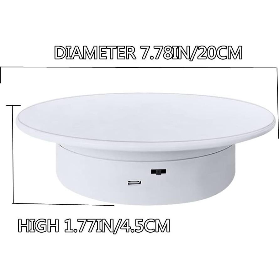 Plato Giratorio Eléctrico 20cm Cexuw para Exhibición 360°