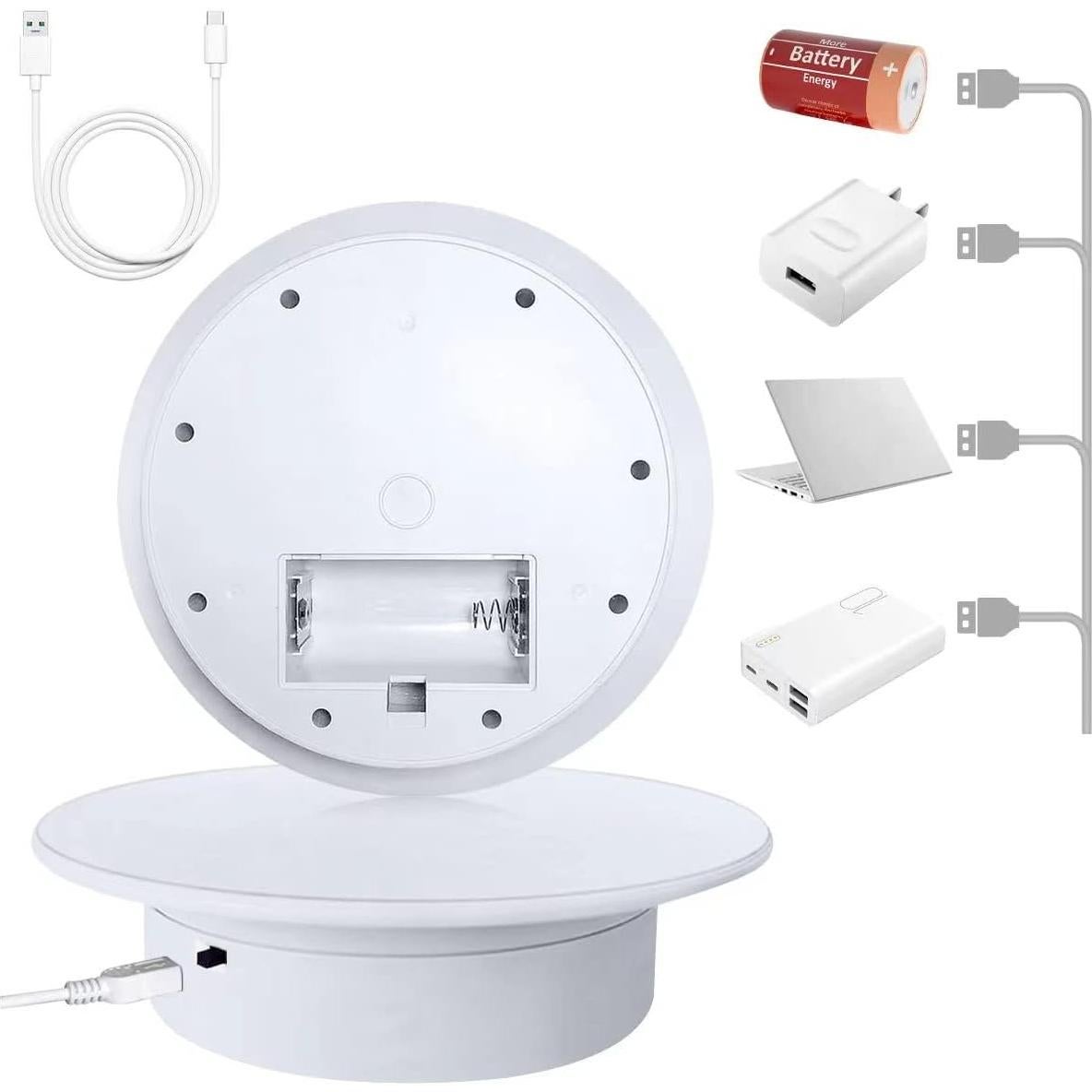 Plato Giratorio Eléctrico 20cm Cexuw para Exhibición 360°