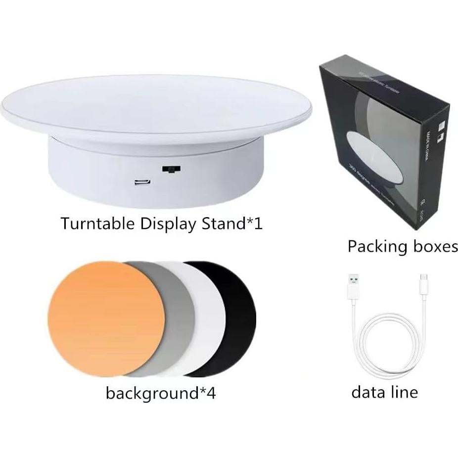 Plato Giratorio Eléctrico 20cm Cexuw para Exhibición 360°