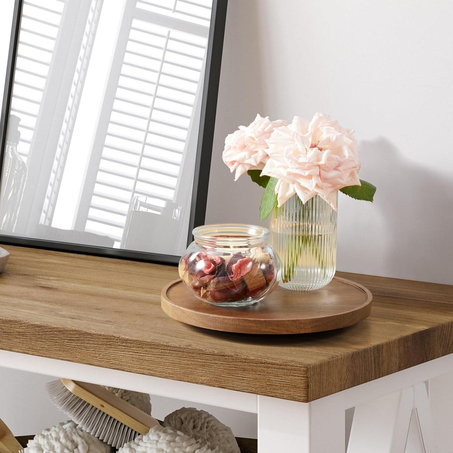 Organizador giratorio de madera de acacia 25 cm - Lazy Susan