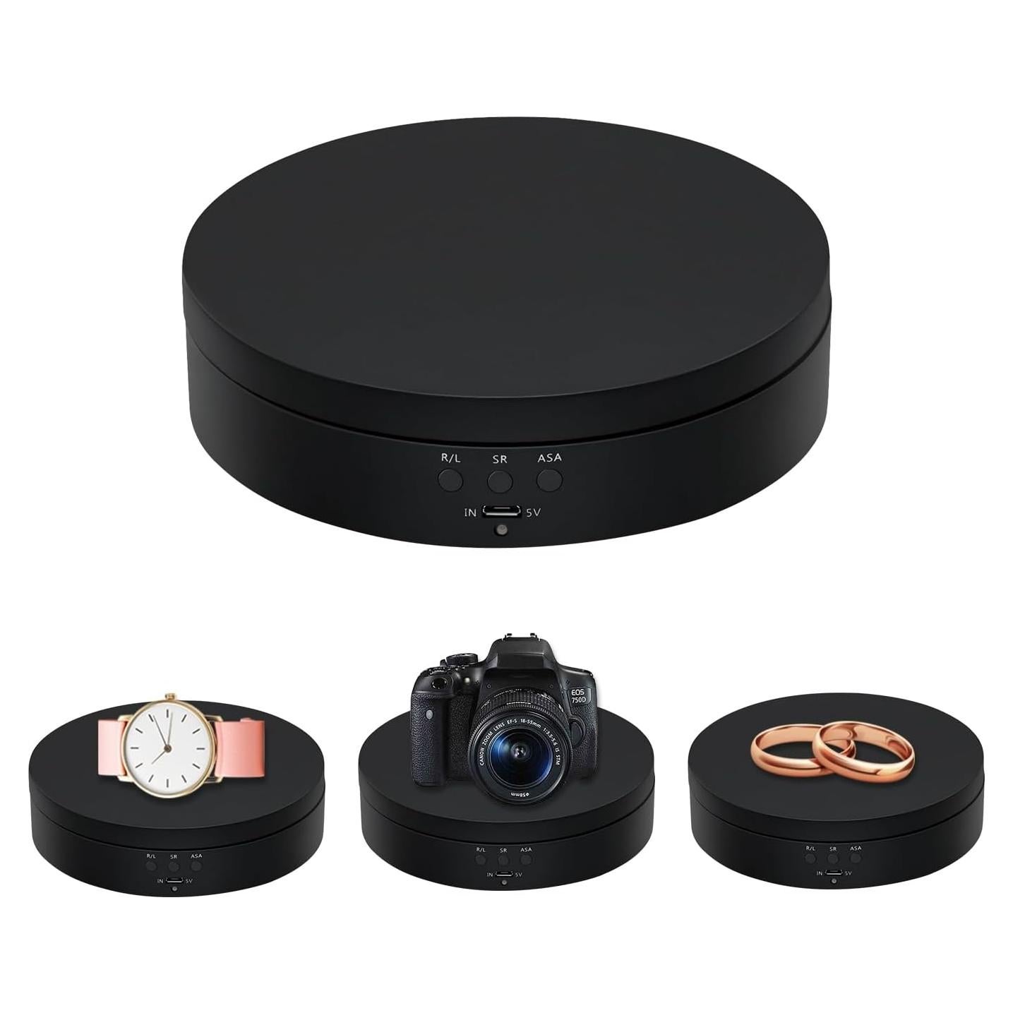 Soporte Giratorio Eléctrico Mcbazel 5.4" 360 Grados Negro