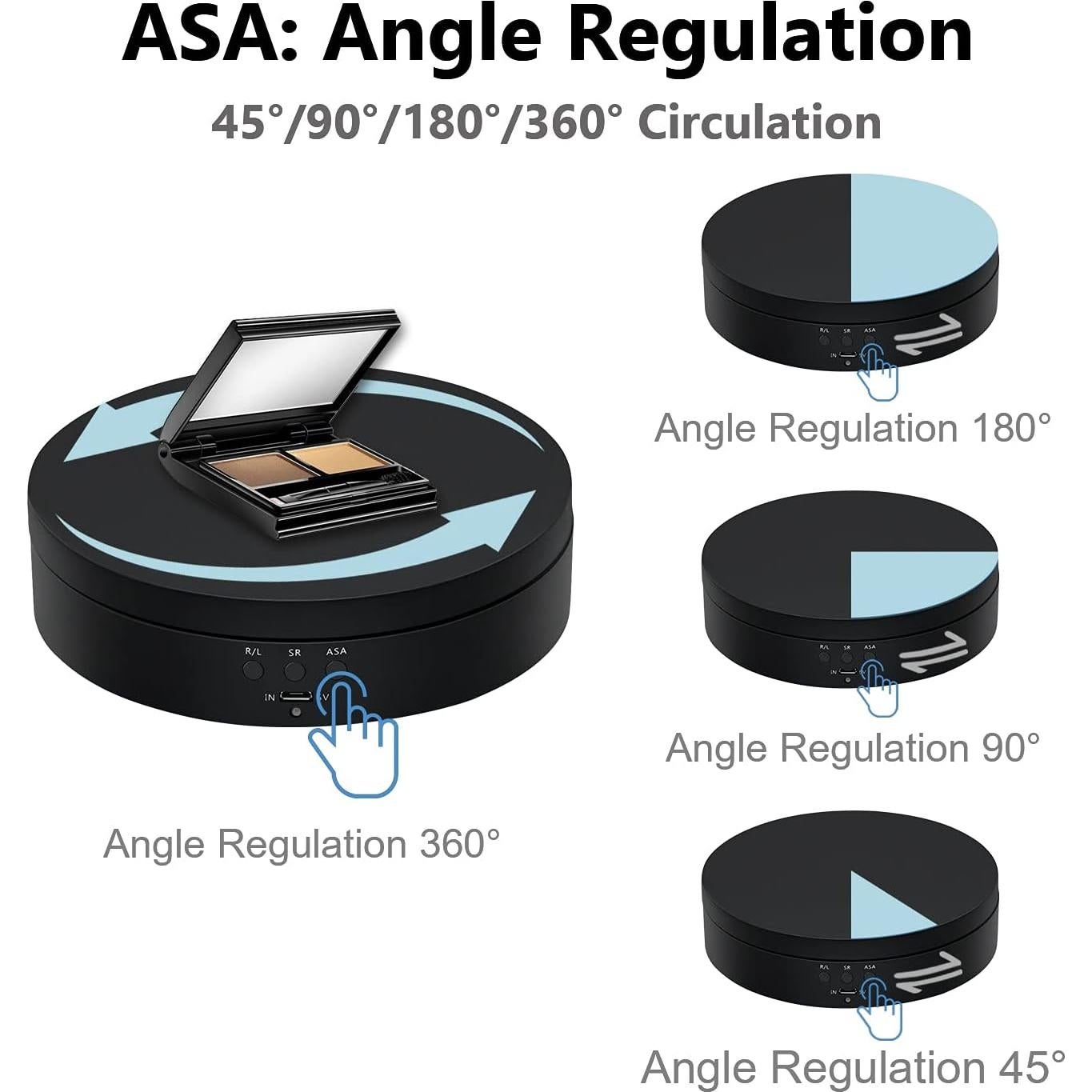 Soporte Giratorio Eléctrico Mcbazel 5.4" 360 Grados Negro