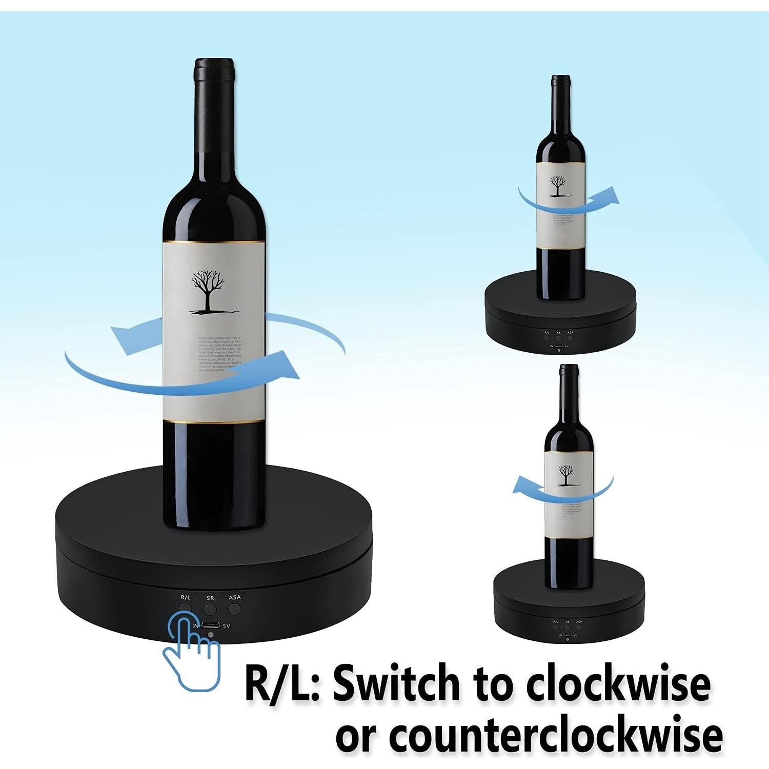 Soporte Giratorio Eléctrico Mcbazel 5.4" 360 Grados Negro