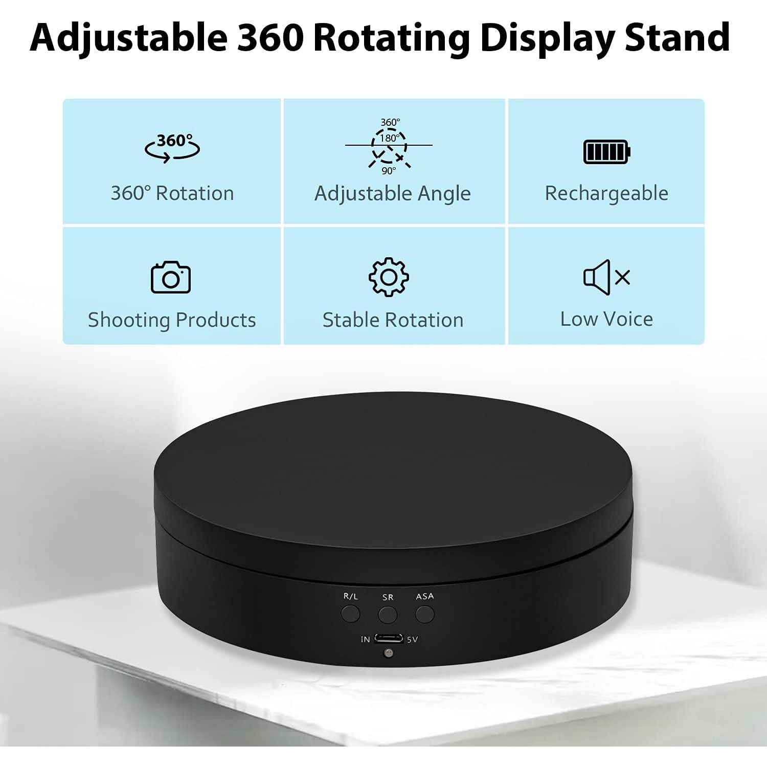 Soporte Giratorio Eléctrico Mcbazel 5.4" 360 Grados Negro