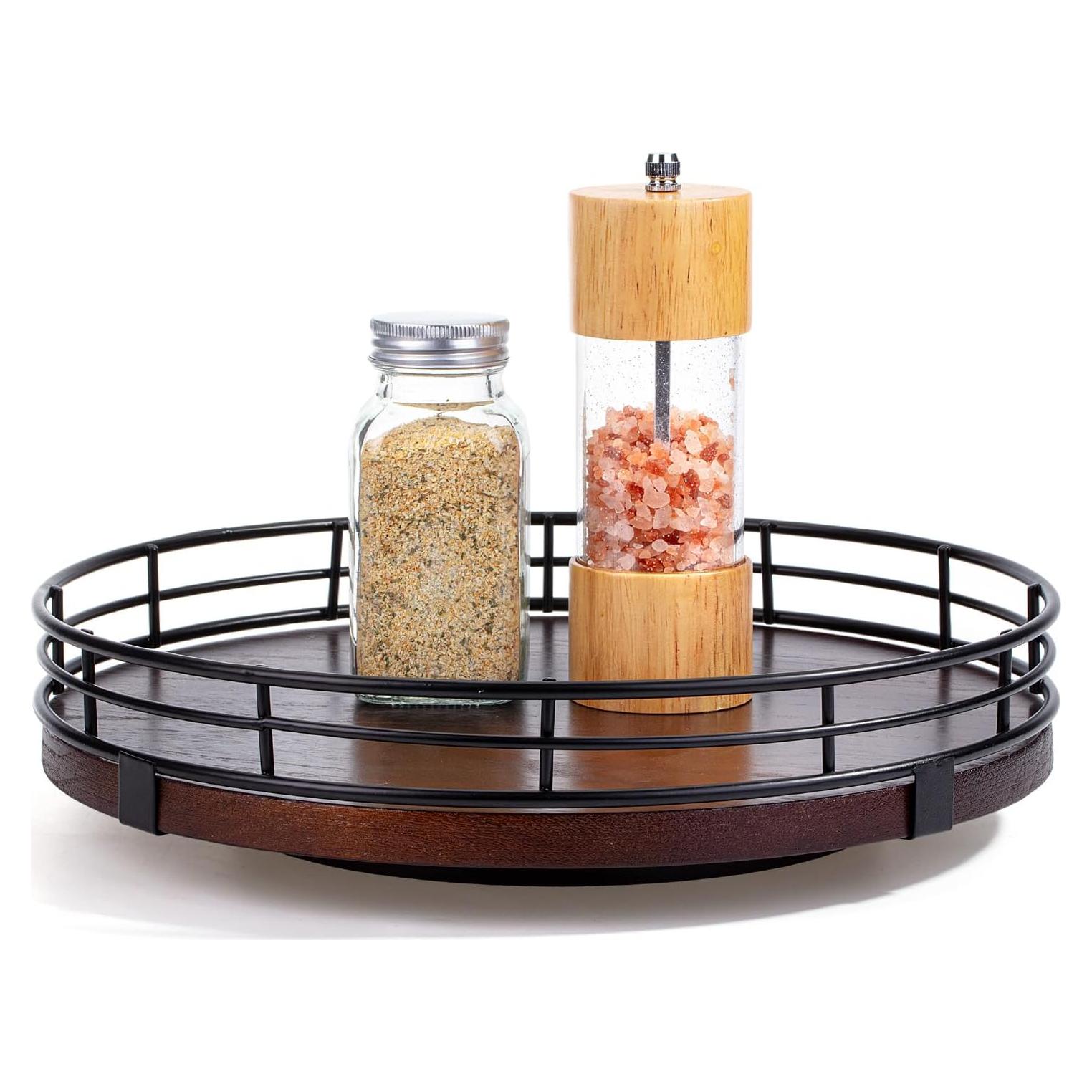 Organizador giratorio Lazy Susan BAMBOO LAND 30.48 cm Caoba