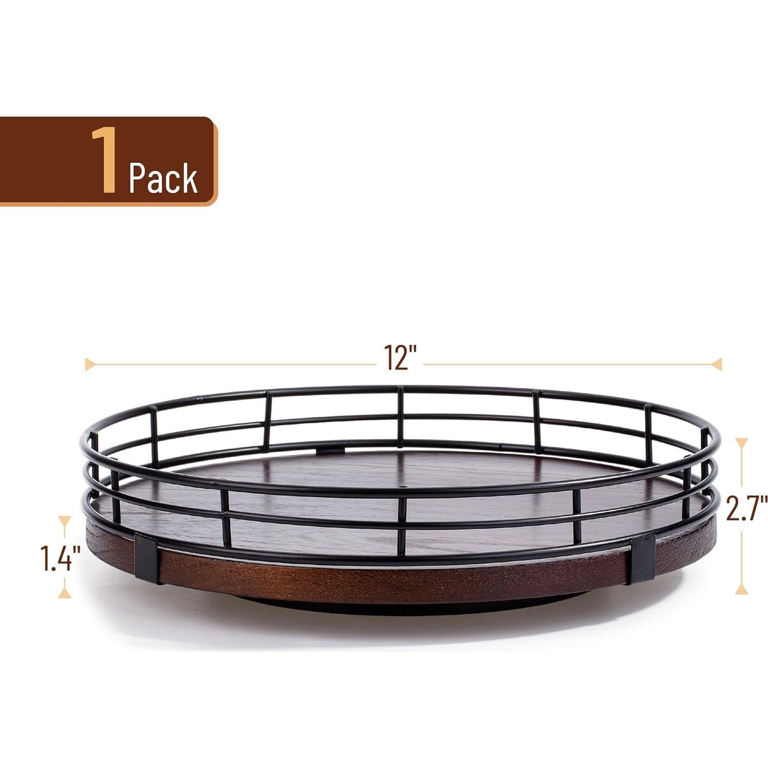 Organizador giratorio Lazy Susan BAMBOO LAND 30.48 cm Caoba